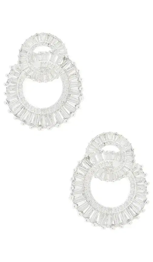 Rotating Circles Crystal Earrings