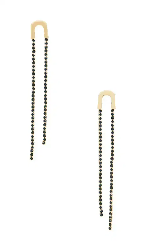 Ettika Double Chain Drop Earrings