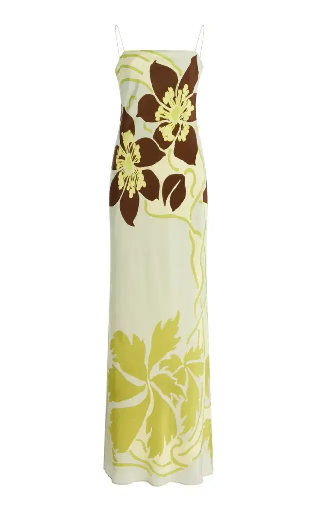 SIR. Amaia Floral Silk Maxi Slip Dress