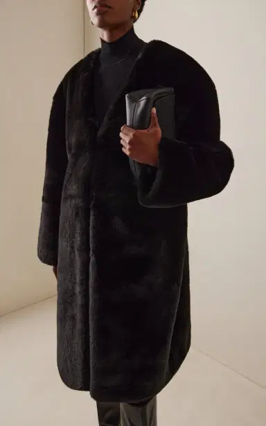 The Frankie Shop Matera Collarless Faux Fur Coat | Thumbnail 2 The Frankie Shop Matera Collarless Faux Fur Coat | Thumbnail 2