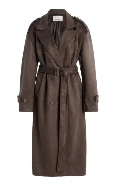 The Frankie Shop Pembroke Faux Suede Trench Coat | Thumbnail 4 The Frankie Shop Pembroke Faux Suede Trench Coat | Thumbnail 4