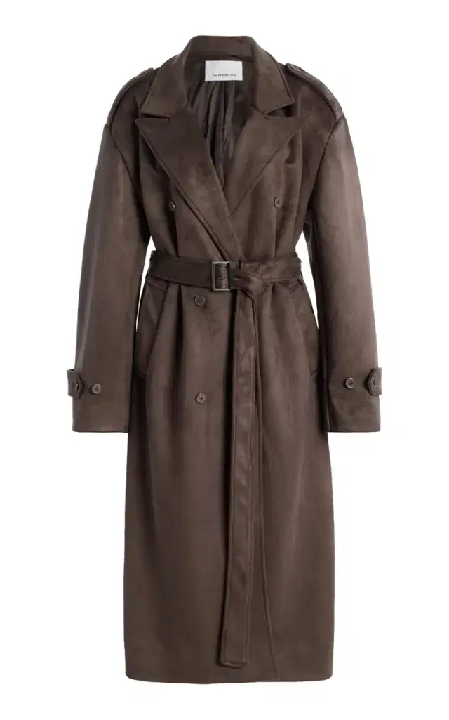 Pembroke Faux Suede Trench Coat