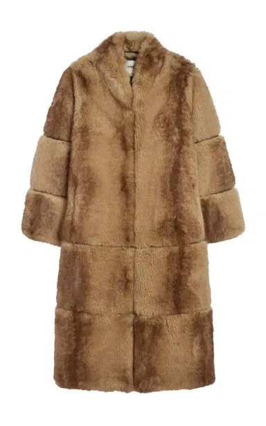 Apparis Sylke Mink Faux Fur Midi Coat | Thumbnail 4