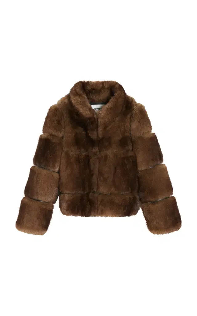 Sai Mink Faux Fur Cropped Coat