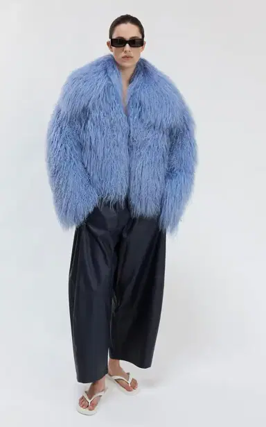 UTZON Jaci Oversized Long-Hair Shearling Jacket | Thumbnail 4