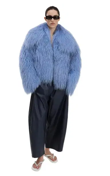 UTZON Jaci Oversized Long-Hair Shearling Jacket | Thumbnail 1