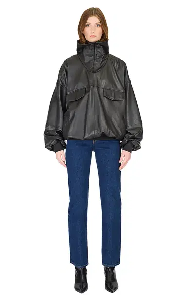 HiSO Realm Cropped Leather Jacket | Thumbnail 3