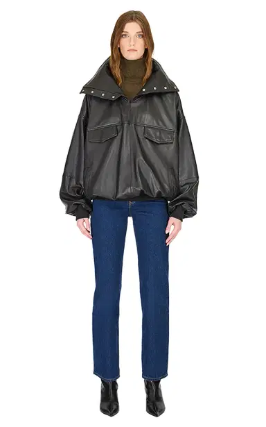 HiSO Realm Cropped Leather Jacket | Thumbnail 5