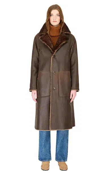 HiSO Zira Shearling Long Coat | Thumbnail 3