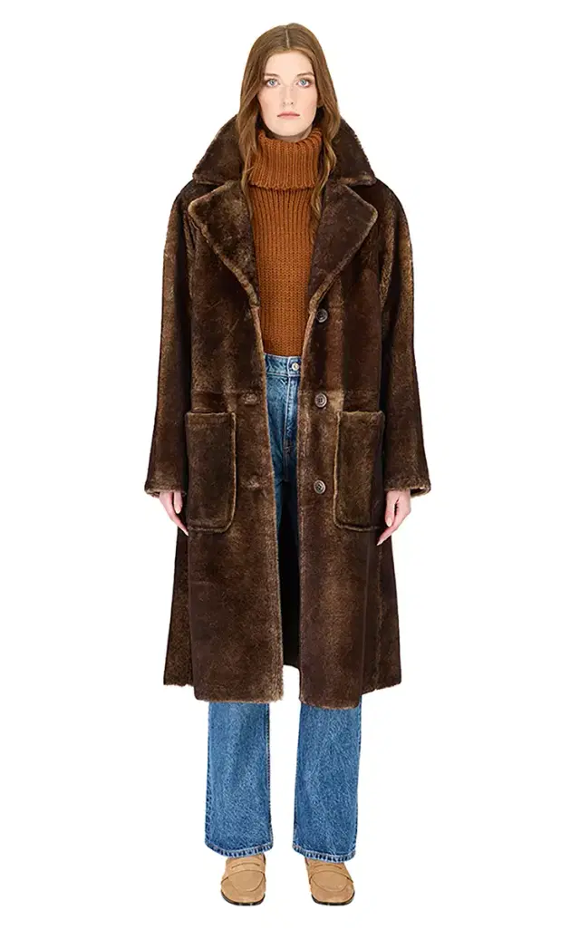 Zira Shearling Long Coat