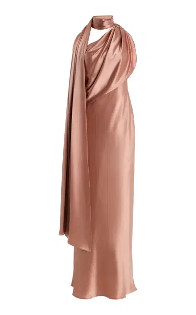SEV Scarf-Neck Satin Midi Dress | Thumbnail 6 SEV Scarf-Neck Satin Midi Dress | Thumbnail 6