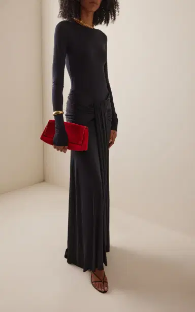 SEV Knotted Knit-Jersey Maxi Dress | Thumbnail 2