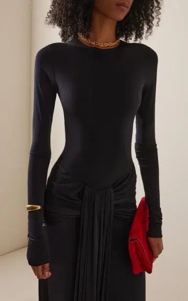 SEV Knotted Knit-Jersey Maxi Dress | Thumbnail 3