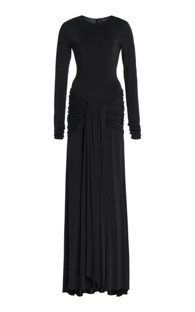 Knotted Knit-Jersey Maxi Dress