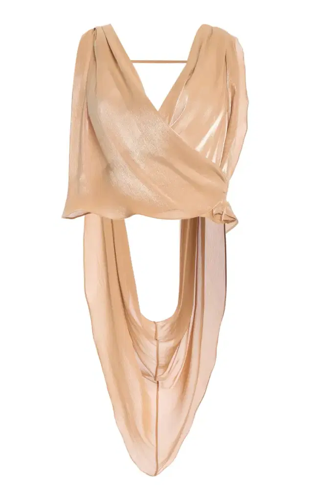 Draped Satin Top