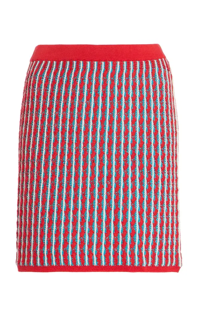 Mito Knit Cotton Mini Skirt