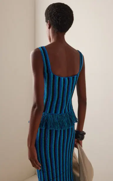 ESCVDO Misti Fringed Crocheted Cotton Tank Top | Thumbnail 4 ESCVDO Misti Fringed Crocheted Cotton Tank Top | Thumbnail 4