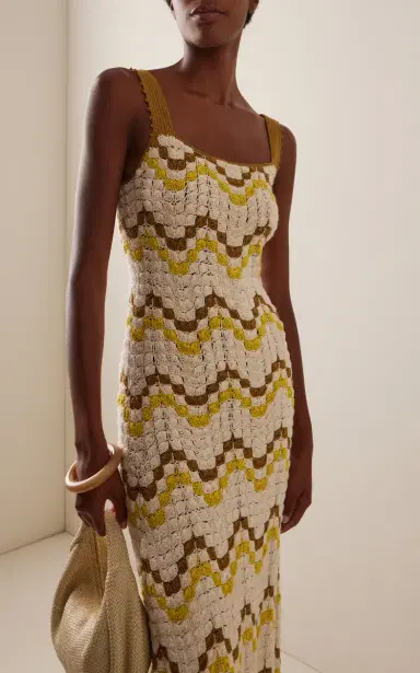 ESCVDO Marea Crocheted Cotton Maxi Dress | Thumbnail 2