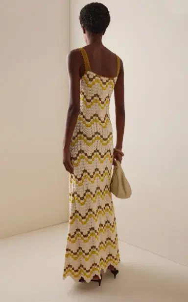 ESCVDO Marea Crocheted Cotton Maxi Dress | Thumbnail 4