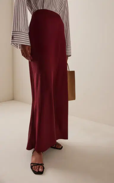 By Malene Birger Barbara Satin Maxi Slip Skirt | Thumbnail 3 By Malene Birger Barbara Satin Maxi Slip Skirt | Thumbnail 3