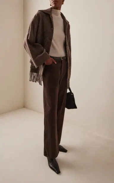 By Malene Birger Boloune Fringed Wool Coat | Thumbnail 3 By Malene Birger Boloune Fringed Wool Coat | Thumbnail 3