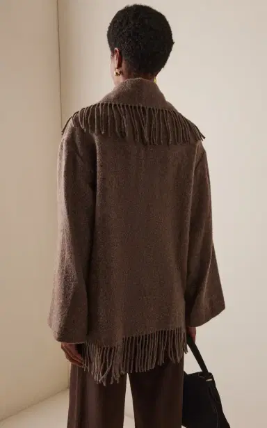 By Malene Birger Boloune Fringed Wool Coat | Thumbnail 4 By Malene Birger Boloune Fringed Wool Coat | Thumbnail 4