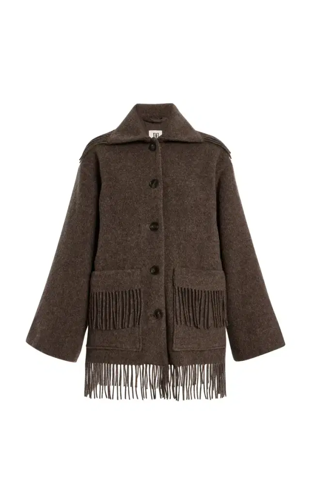 By Malene Birger Boloune Fringed Wool Coat