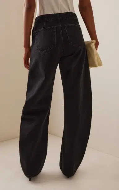 Frame The Zip Rigid High-Rise Barrel-Leg Jeans | Thumbnail 4 Frame The Zip Rigid High-Rise Barrel-Leg Jeans | Thumbnail 4