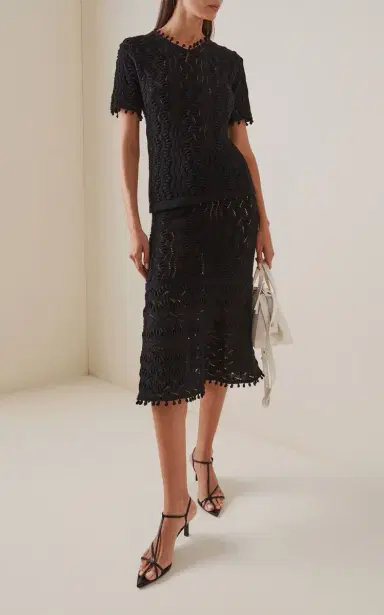 Jil Sander Cotton Crochet Skirt | Thumbnail 2