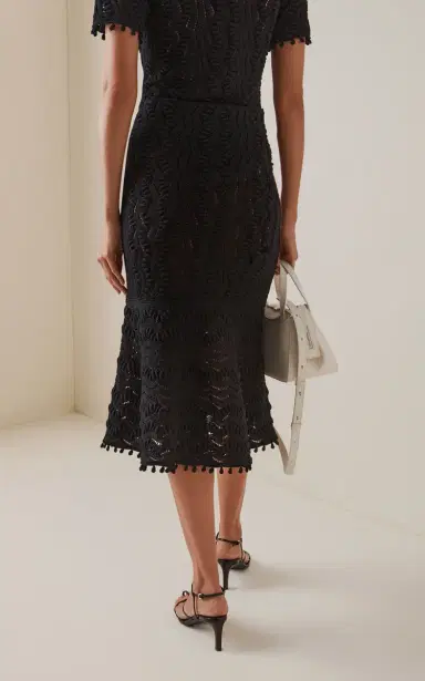 Jil Sander Cotton Crochet Skirt | Thumbnail 4