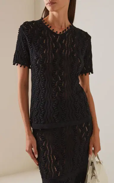 Jil Sander Cotton Crochet Top | Thumbnail 2 Jil Sander Cotton Crochet Top | Thumbnail 2