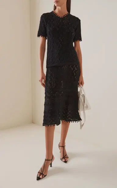 Jil Sander Cotton Crochet Top | Thumbnail 3 Jil Sander Cotton Crochet Top | Thumbnail 3