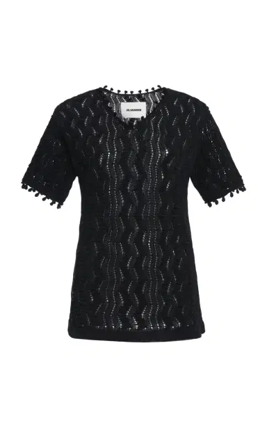 Jil Sander Cotton Crochet Top | Thumbnail 1 Jil Sander Cotton Crochet Top | Thumbnail 1