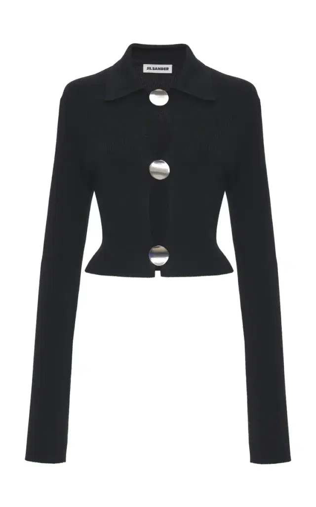 Virgin Wool Polo Cardigan