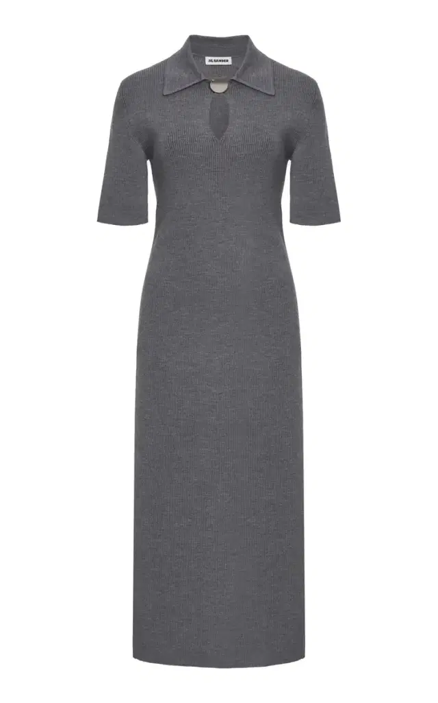 Jil Sander Virgin Wool Polo Dress