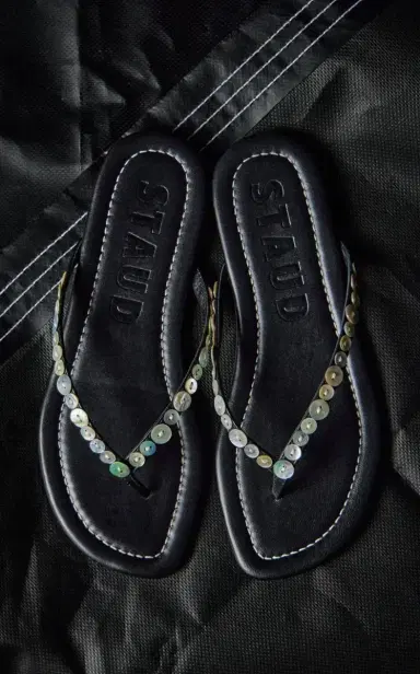 Staud Freja Embellished Leather Thong Sandals | Thumbnail 2 Staud Freja Embellished Leather Thong Sandals | Thumbnail 2