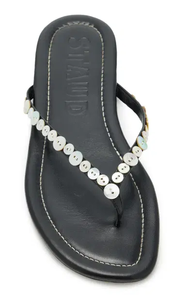 Staud Freja Embellished Leather Thong Sandals | Thumbnail 4 Staud Freja Embellished Leather Thong Sandals | Thumbnail 4