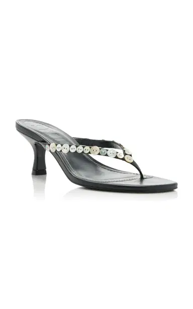 STAUD Freja Embellished Leather Thong Sandals | Thumbnail 4 STAUD Freja Embellished Leather Thong Sandals | Thumbnail 4