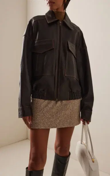 Staud Eugene Distressed Leather Jacket | Thumbnail 3 Staud Eugene Distressed Leather Jacket | Thumbnail 3