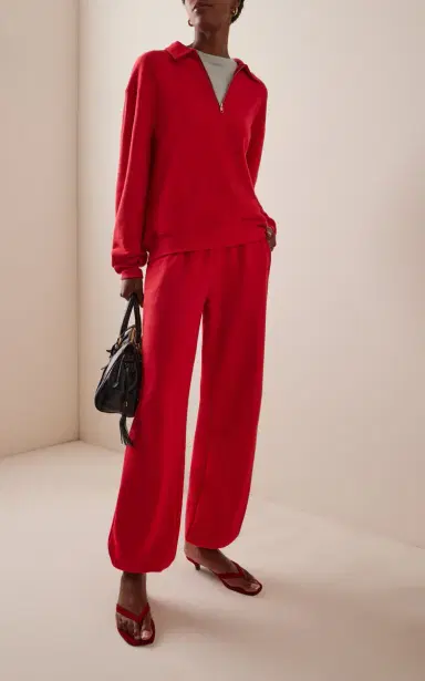 ÉTERNE Half-Zip Cotton-Modal Sweatshirt | Thumbnail 3 ÉTERNE Half-Zip Cotton-Modal Sweatshirt | Thumbnail 3