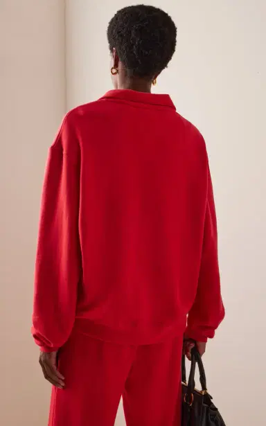 ÉTERNE Half-Zip Cotton-Modal Sweatshirt | Thumbnail 4 ÉTERNE Half-Zip Cotton-Modal Sweatshirt | Thumbnail 4