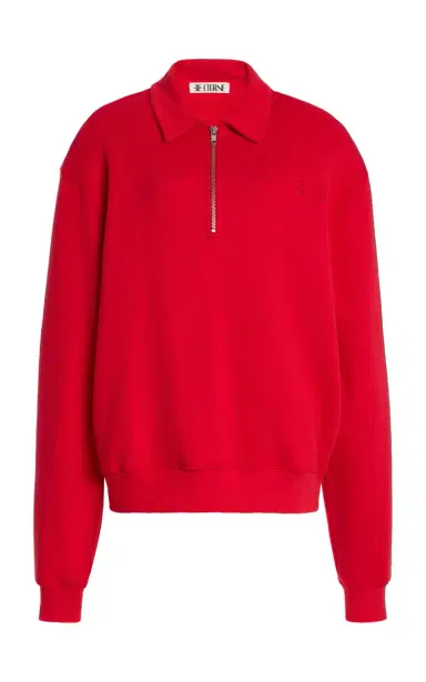 ÉTERNE Half-Zip Cotton-Modal Sweatshirt | Thumbnail 6 ÉTERNE Half-Zip Cotton-Modal Sweatshirt | Thumbnail 6