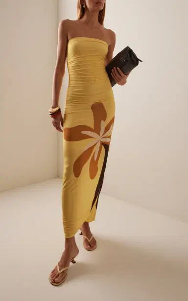 Cala de la Cruz Exclusive Daphne Strapless Printed Jersey Maxi Dress | Thumbnail 3 Cala de la Cruz Exclusive Daphne Strapless Printed Jersey Maxi Dress | Thumbnail 3