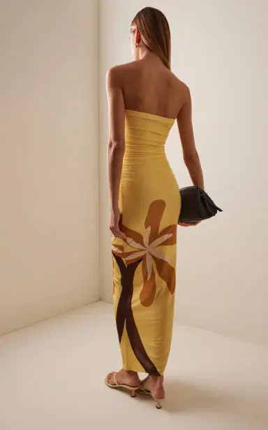 Cala de la Cruz Exclusive Daphne Strapless Printed Jersey Maxi Dress | Thumbnail 4 Cala de la Cruz Exclusive Daphne Strapless Printed Jersey Maxi Dress | Thumbnail 4