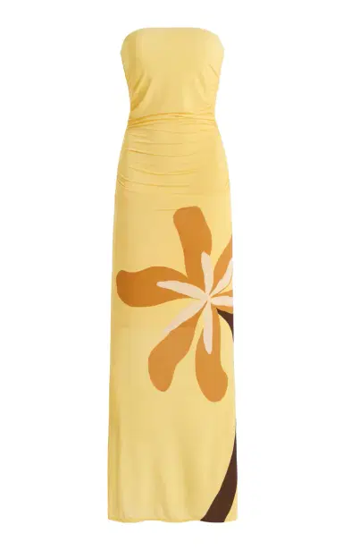 Cala de la Cruz Exclusive Daphne Strapless Printed Jersey Maxi Dress | Thumbnail 1 Cala de la Cruz Exclusive Daphne Strapless Printed Jersey Maxi Dress | Thumbnail 1