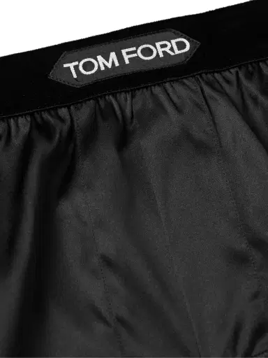 Tom Ford Velvet-Trimmed Stretch-Silk Satin Boxer Shorts - Men | Thumbnail 5 Tom Ford Velvet-Trimmed Stretch-Silk Satin Boxer Shorts - Men | Thumbnail 5