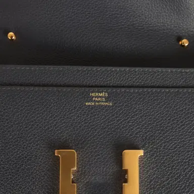 HERMÈS Hermes Constance Wallet To Go Bleu Nuit Evercolor Gold Hardware | Thumbnail 7