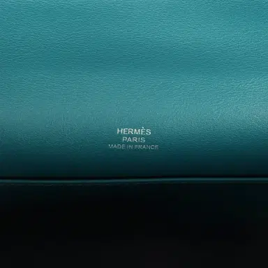 HERMÈS Hermes Kelly Pochette Vert Bosphore Swift Palladium Hardware | Thumbnail 7 HERMÈS Hermes Kelly Pochette Vert Bosphore Swift Palladium Hardware | Thumbnail 7