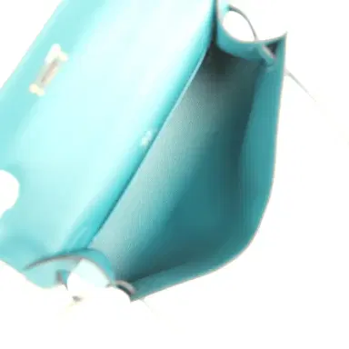 HERMÈS Hermes Kelly Pochette Vert Bosphore Swift Palladium Hardware | Thumbnail 8 HERMÈS Hermes Kelly Pochette Vert Bosphore Swift Palladium Hardware | Thumbnail 8