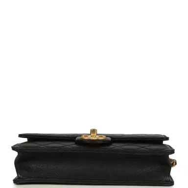Chanel Pre-owned Chanel Small Chic Pearls Flap Bag Black Goatskin Antique Gold Hardware | Thumbnail 6 Chanel Pre-owned Chanel Small Chic Pearls Flap Bag Black Goatskin Antique Gold Hardware | Thumbnail 6